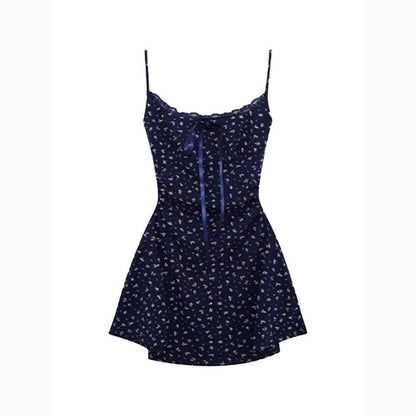 Women's Floral Strappy Bodycon Mini Dress